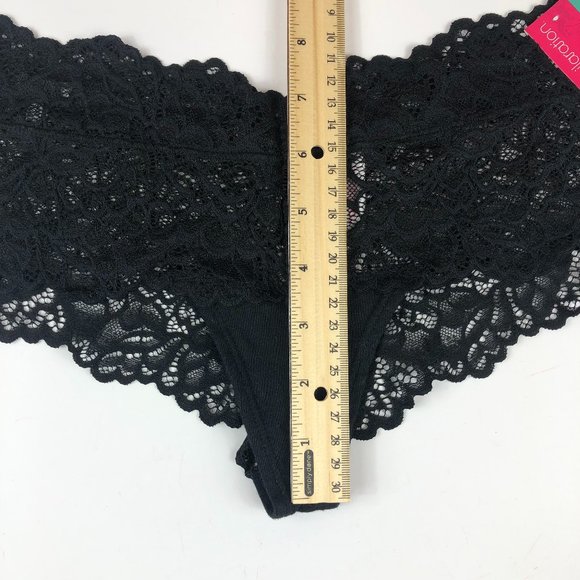 NEW - Xhilaration Black Lace Cheeky Panty Whimsygoth Fairy Grunge Ethereal - Picture 7 of 11